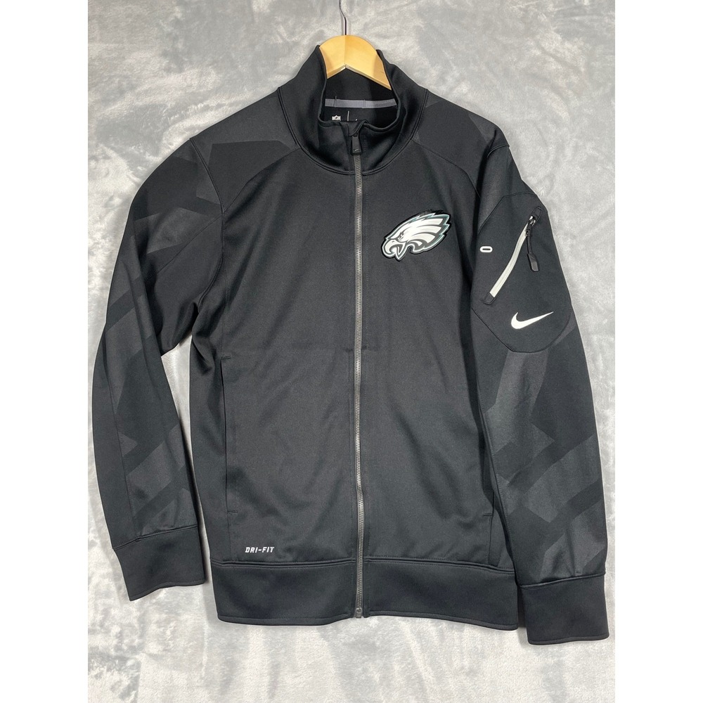 Nike NFL Philadelphia Eagles Dri-FIT On-Field Full Zip Jacket Black Mens Small